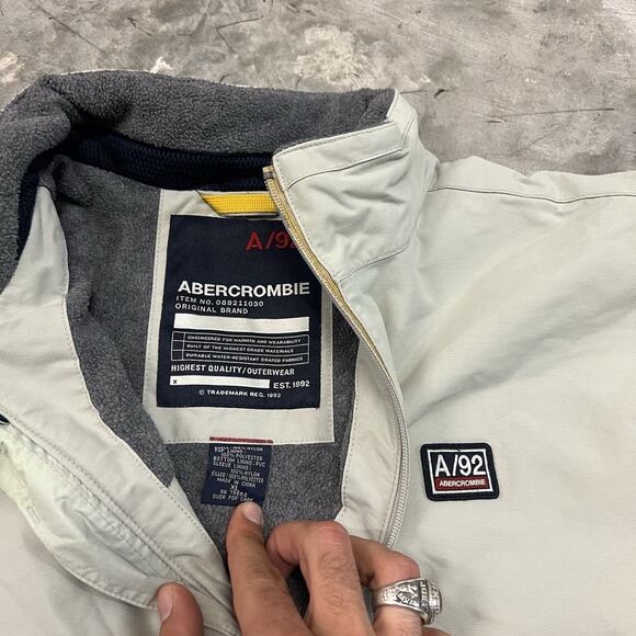 Abercrombie & Fitch A/92 Men's Full Zip Waterproof Jacket Size XL utility - Picture 4 of 9